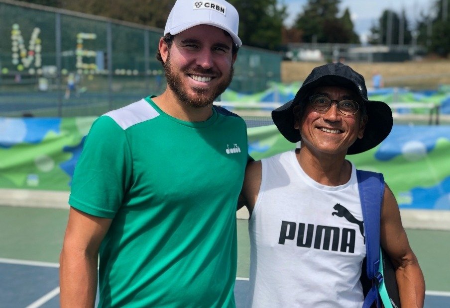 Richard Lee with pro player Thomas Wilson